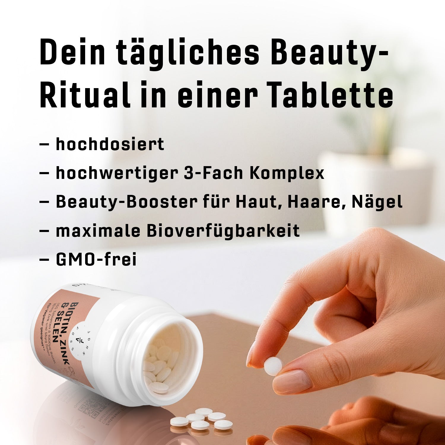 Biotin Zink Selen mit 100 µg Biotin, 10 mg Zink und 55 µg Selen