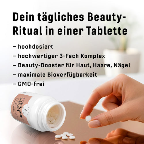 Biotin Zink Selen mit 100 µg Biotin, 10 mg Zink und 55 µg Selen