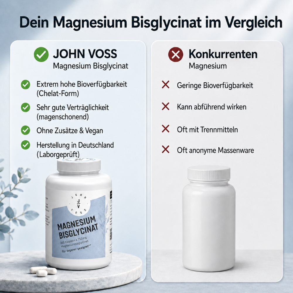 Laborgeprüftes Magnesium Bisglycinat hergestellt in Deutschland